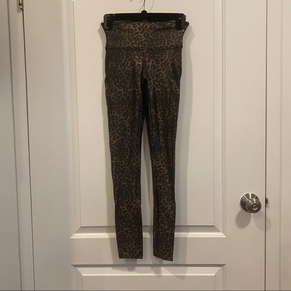 Spanx Faux Leather Leopard Print Leggings - Picture 7 of 8